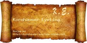 Kornhauser Evelina névjegykártya
